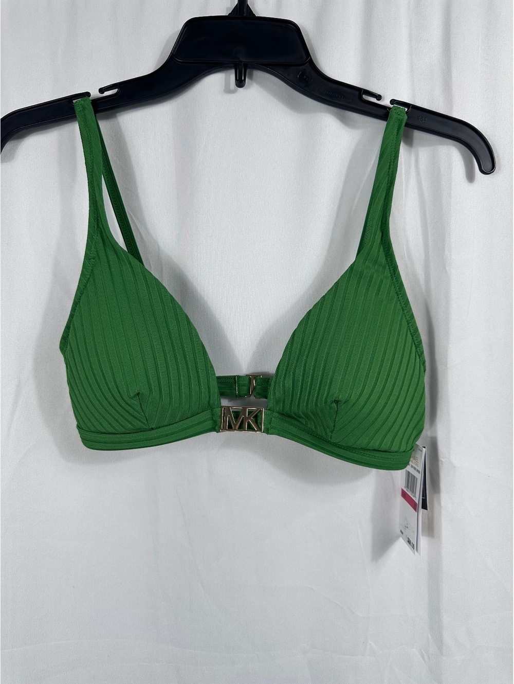Michael Kors True Green Ribbed Bikini Top Size XS